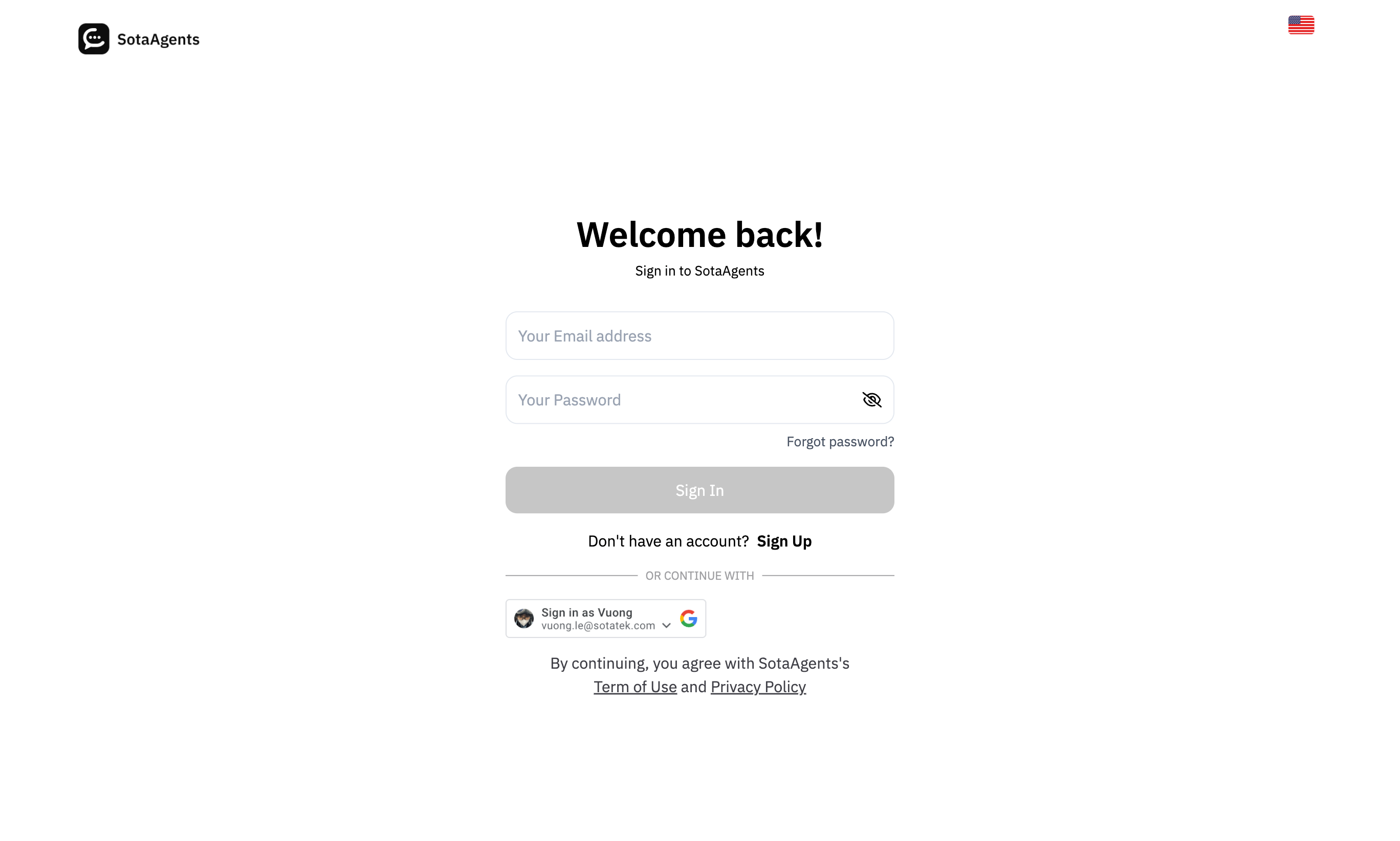 Login form